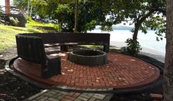 Dive into Lembeh at Hairball Resort - fire pit sitting area.